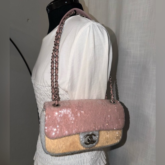 CHANEL Handbags - Chanel Mini Waterfall CC Flap Bag
Sequins